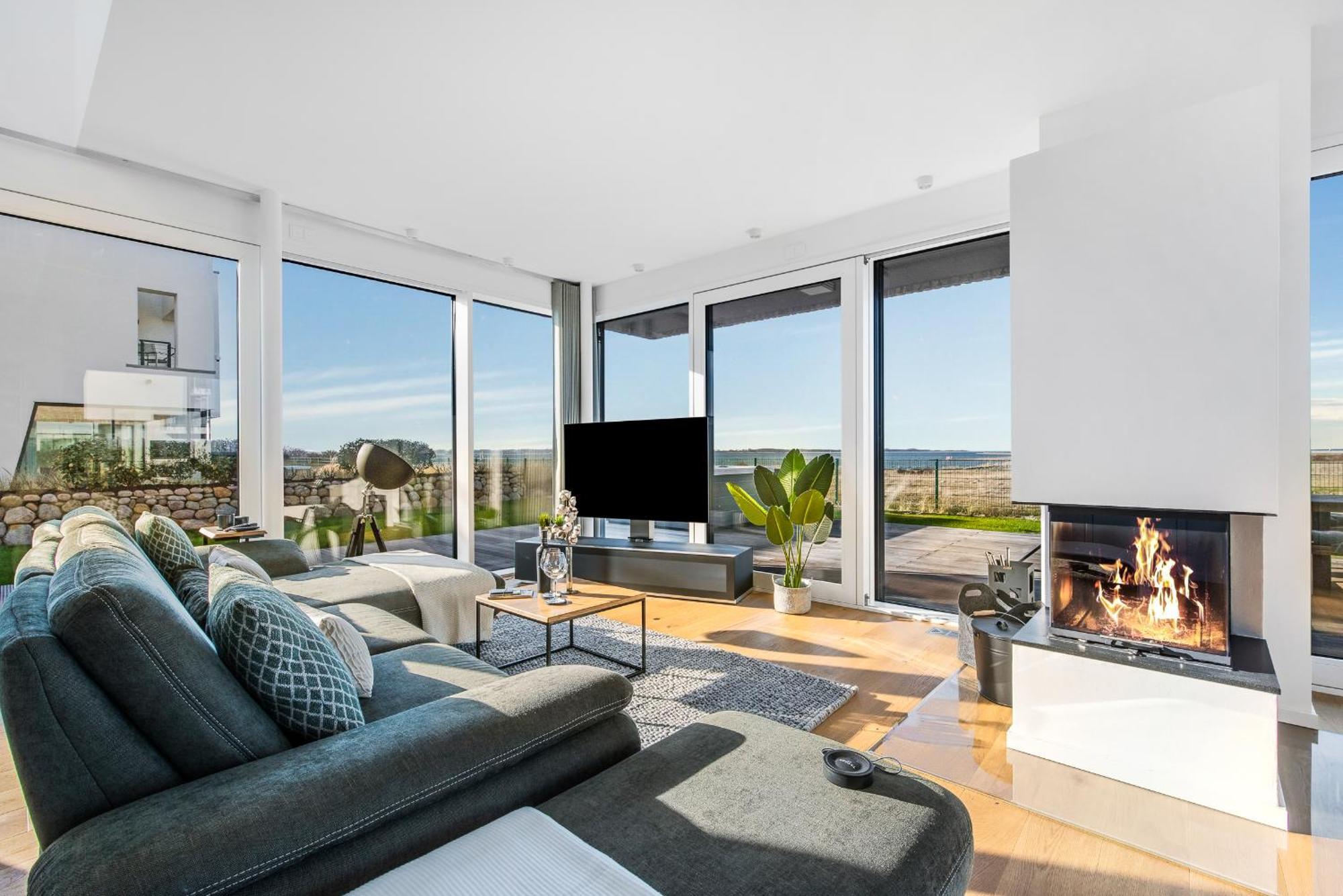 Villa King Erste Lage, Dachterrasse, Meerblick, Carport, Kamin, Sauna, Terrasse, Aussenrolllaeden Ольпениц Экстерьер фото
