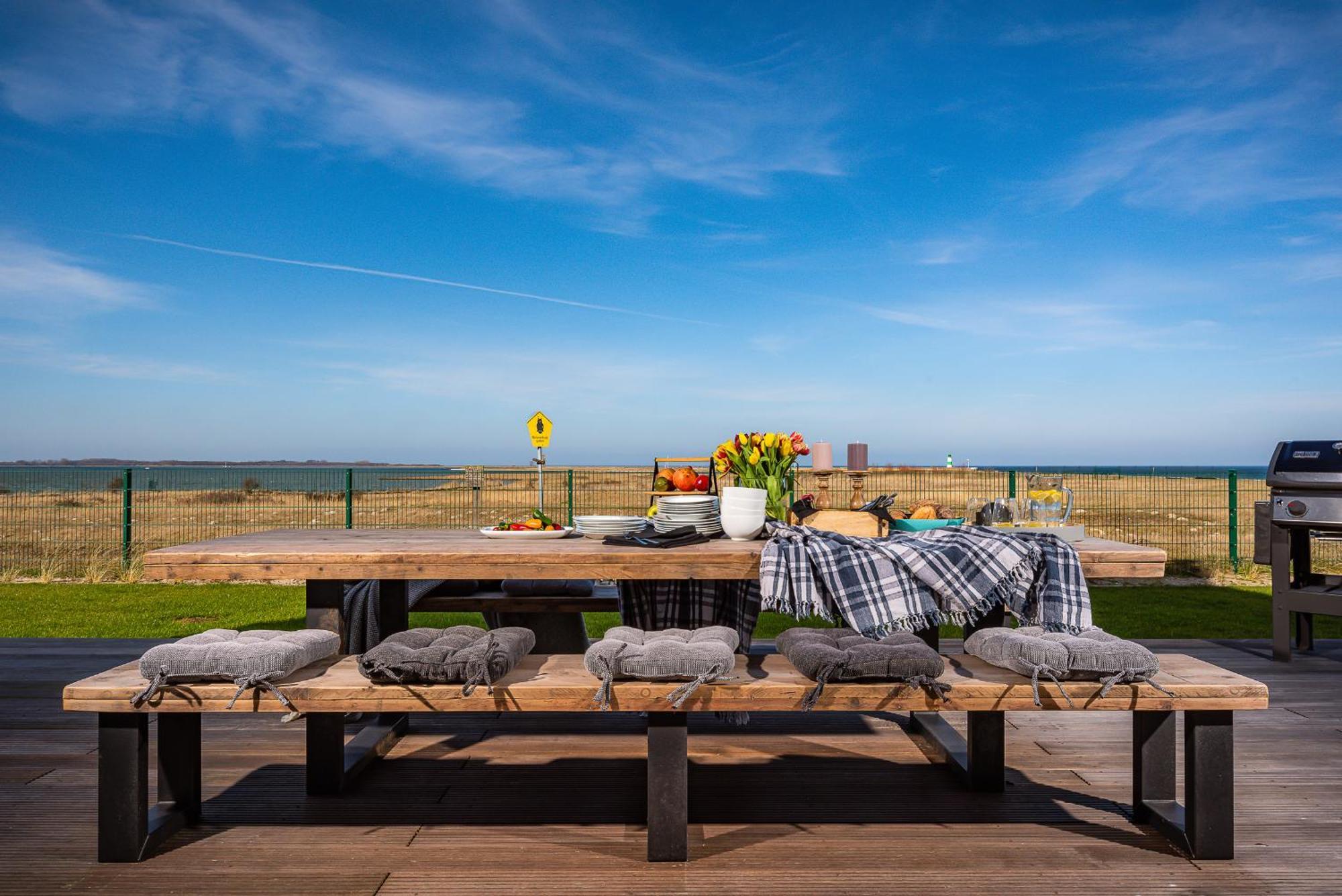 Villa King Erste Lage, Dachterrasse, Meerblick, Carport, Kamin, Sauna, Terrasse, Aussenrolllaeden Ольпениц Экстерьер фото
