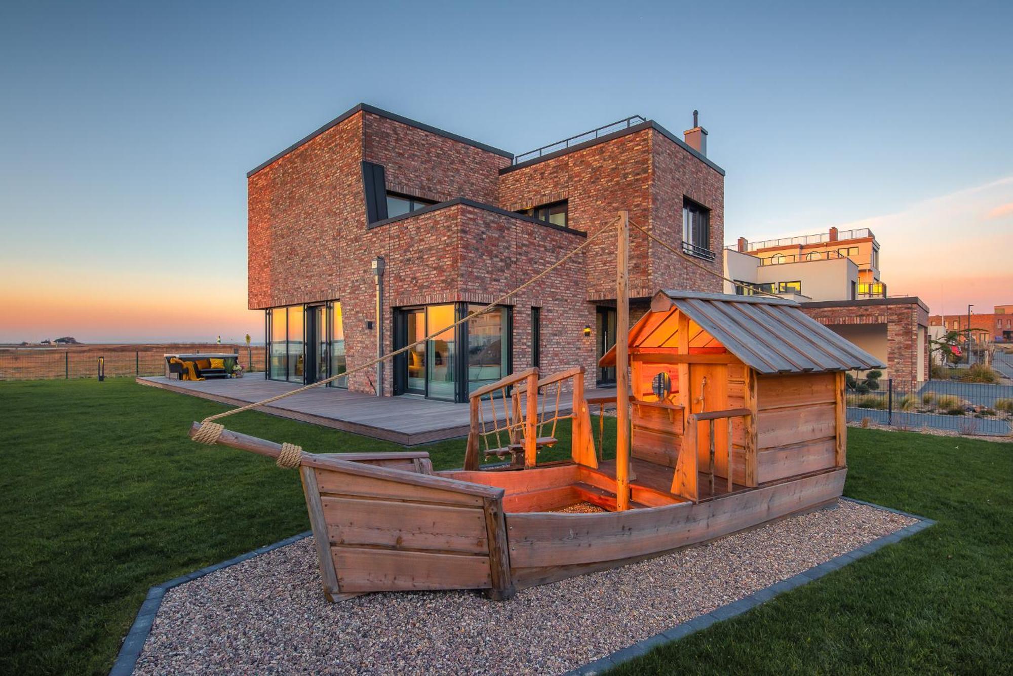 Villa King Erste Lage, Dachterrasse, Meerblick, Carport, Kamin, Sauna, Terrasse, Aussenrolllaeden Ольпениц Экстерьер фото